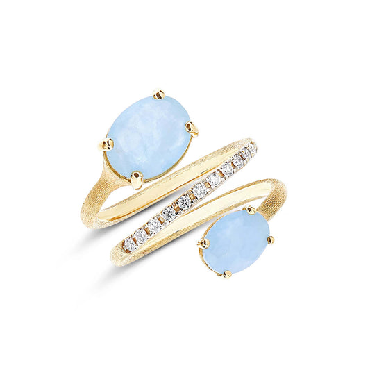 Ipanema Ring, Gelbgold • Aquamarin • Diamant von Nanis (AS9-596)