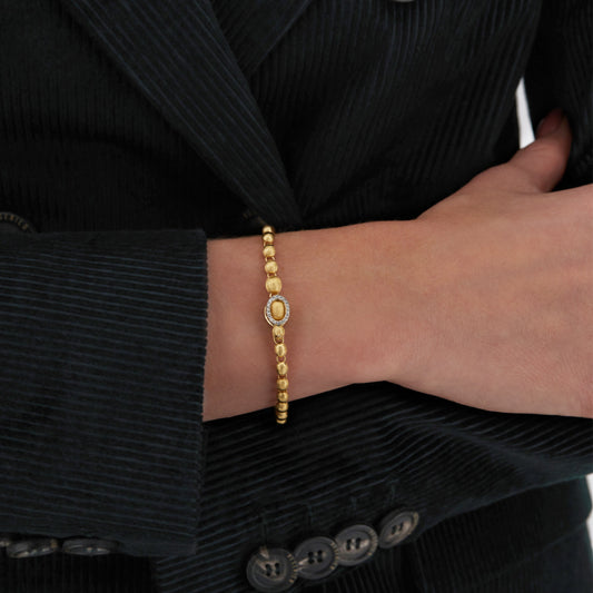 Ivy Slim Armband, Gelbgold • Diamant von Nanis (BS14-538)