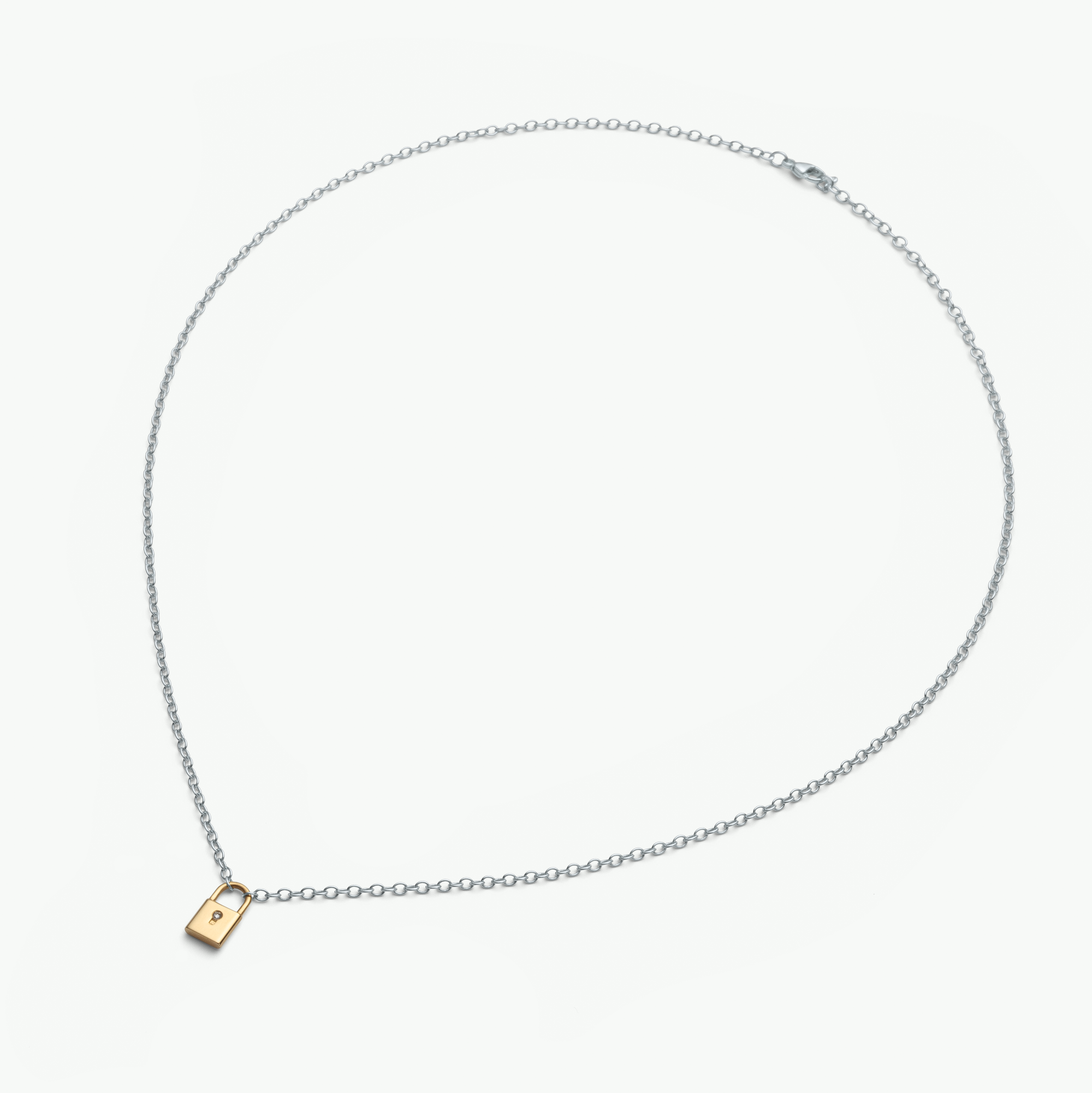 Love Lock Kette, recyceltes Gold & Labordiamant