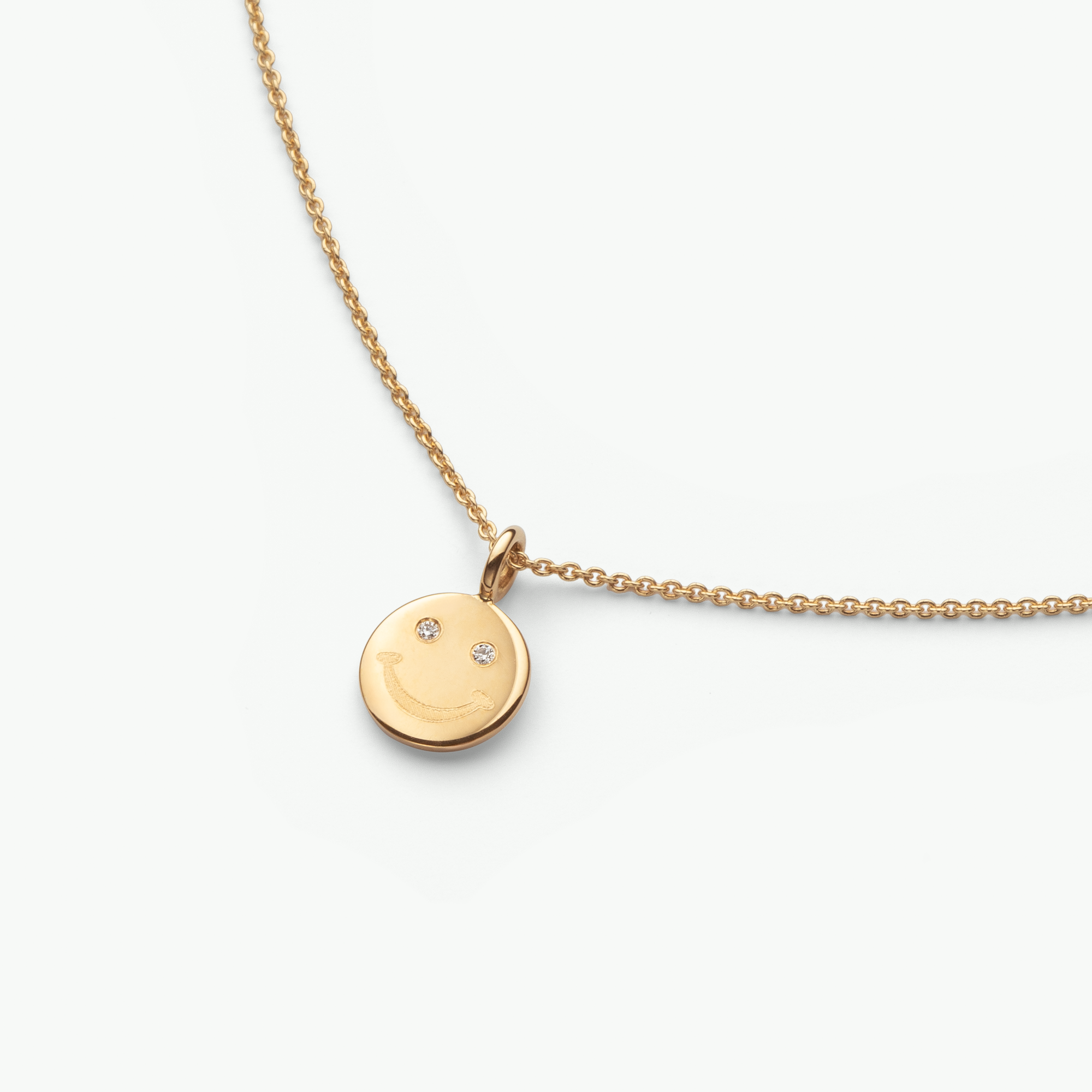 Golden Smile Kette, recyceltes Gold & Labordiamant