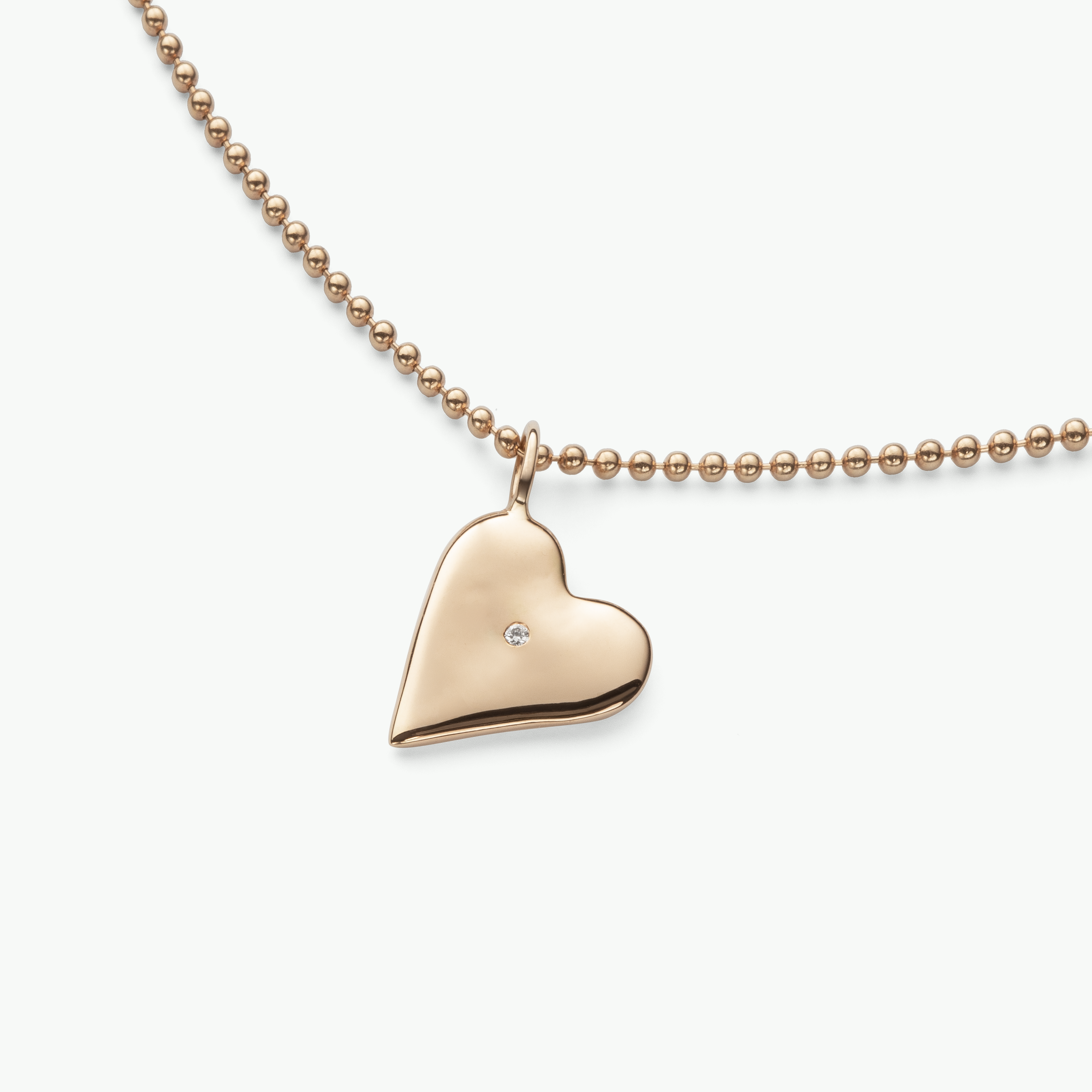 Suki Herz Kettenanhänger in Weißgold von The Good Bling Berlin