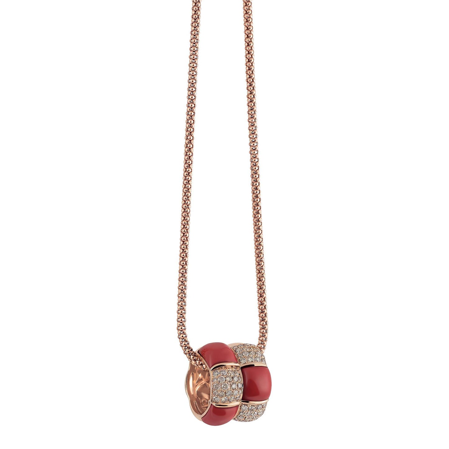 La Piazza Anhänger Koralle, Roségold mit Brillant Pavé von Al Coro (NP569COR) online kaufen