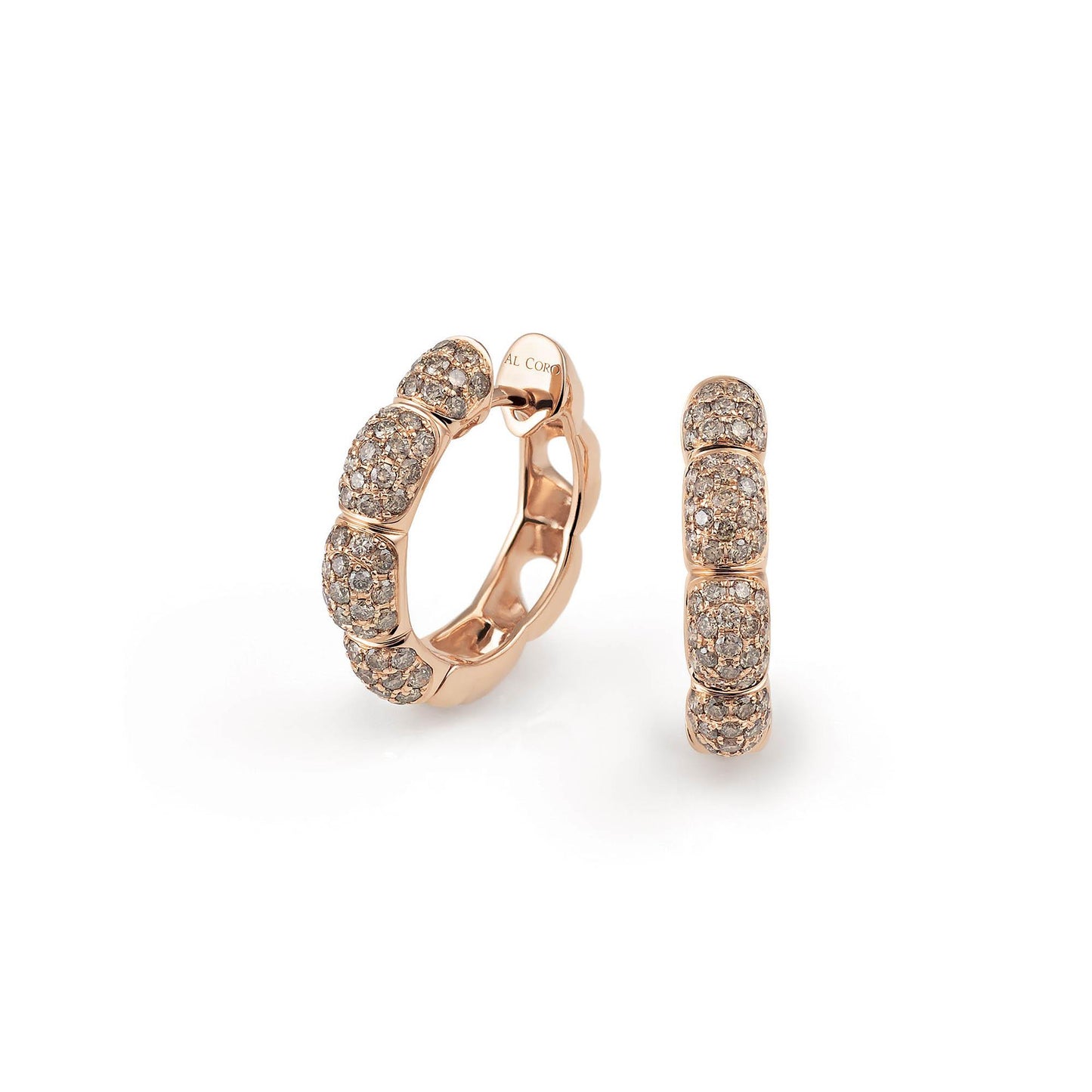 La Piazza Ohrringe, Roségold • Diamant von Al Coro (NE305BDR)