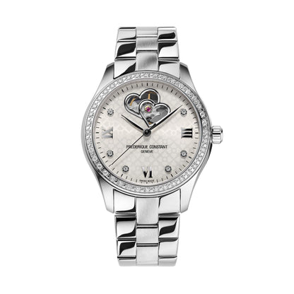 Ladies Automatic Double Heart Beat, Edelstahl • Diamant von Frédérique Constant (FC-310WDHB3BD6B)