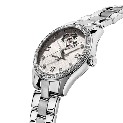 Ladies Automatic Double Heart Beat, Edelstahl • Diamant von Frédérique Constant (FC-310WDHB3BD6B)