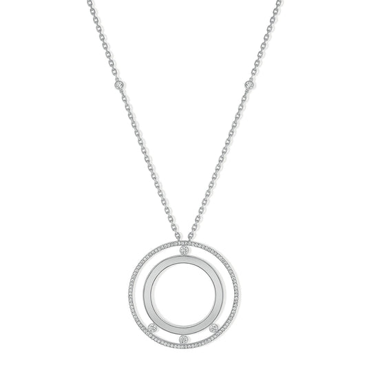 Lange Move Romane Halskette, Weißgold • Diamant von Messika (11169-WG)