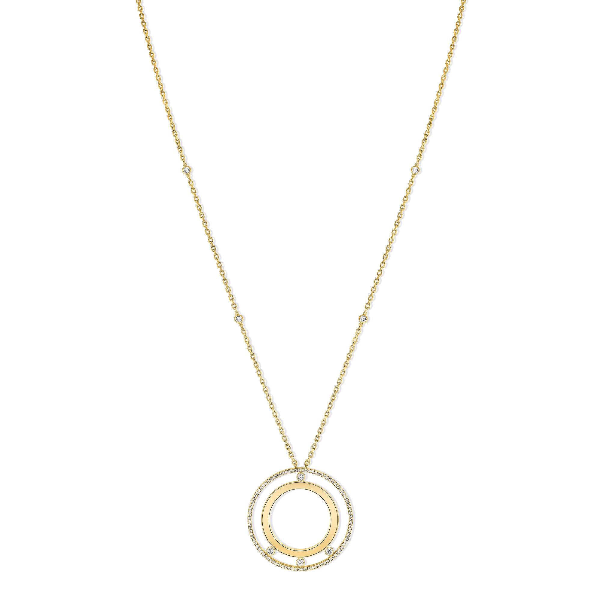 Lange Move Romane Halskette, Gelbgold • Diamant von Messika (11169-YG)