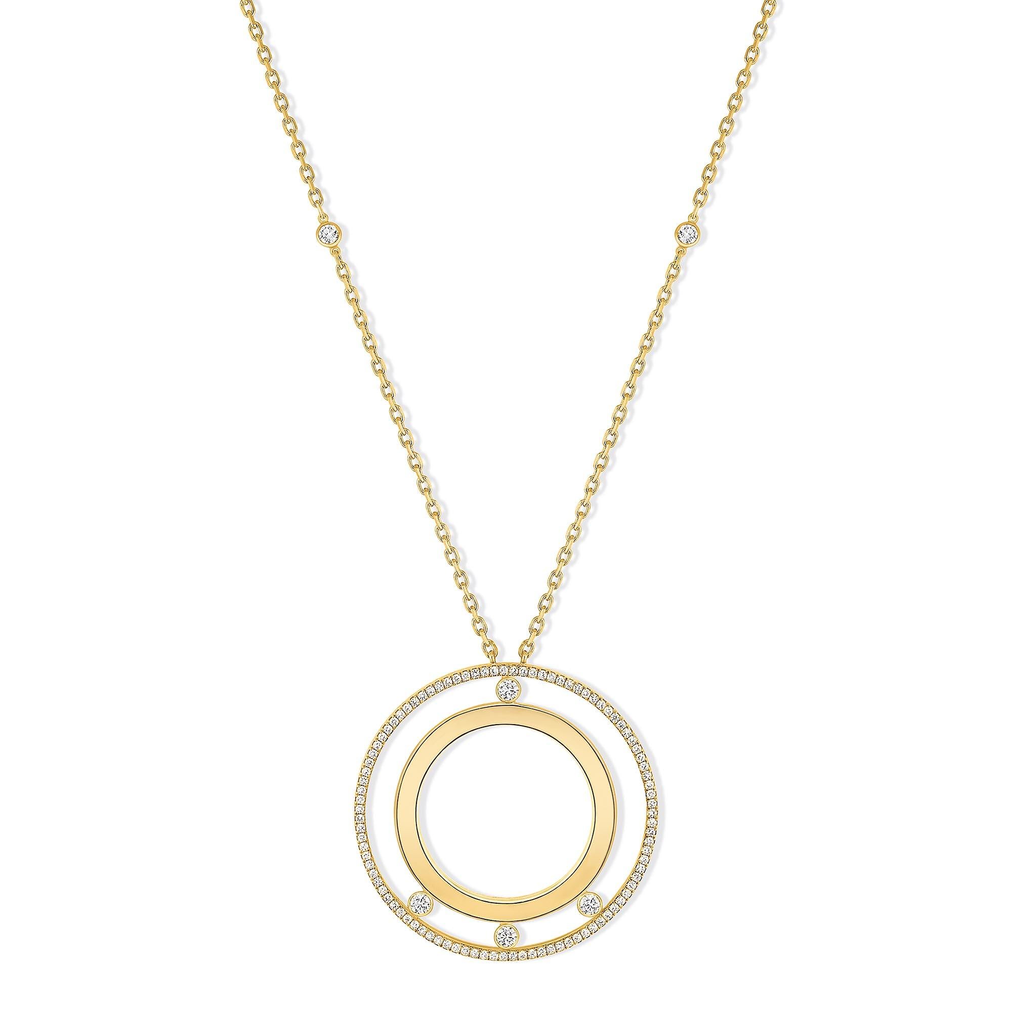 Lange Move Romane Halskette, Gelbgold • Diamant von Messika (11169-YG)