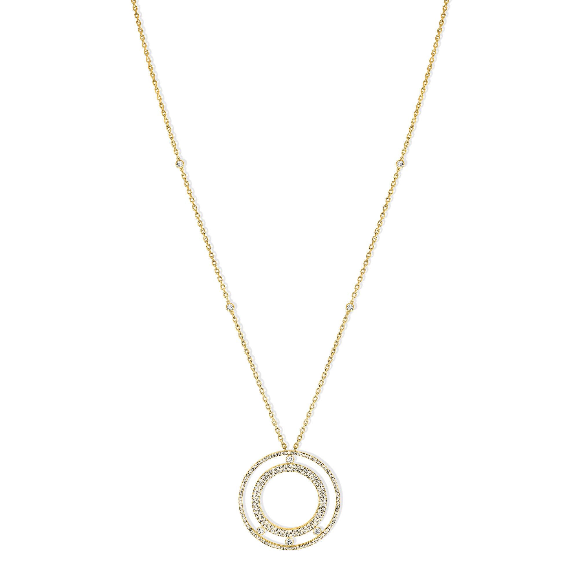 Lange Move Romane Halskette, Gelbgold • Diamant von Messika (11317-YG)