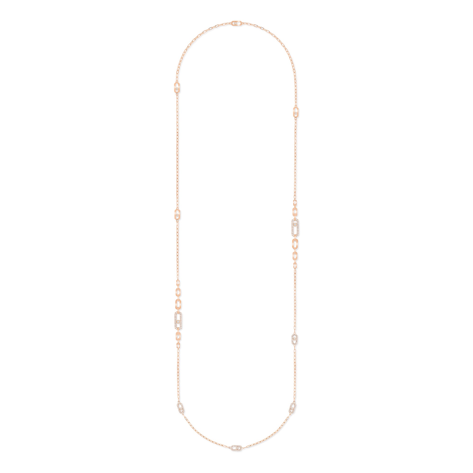 Lange Move Uno Halskette, Tricolor-Gold • Diamant von Messika (07170-PG)