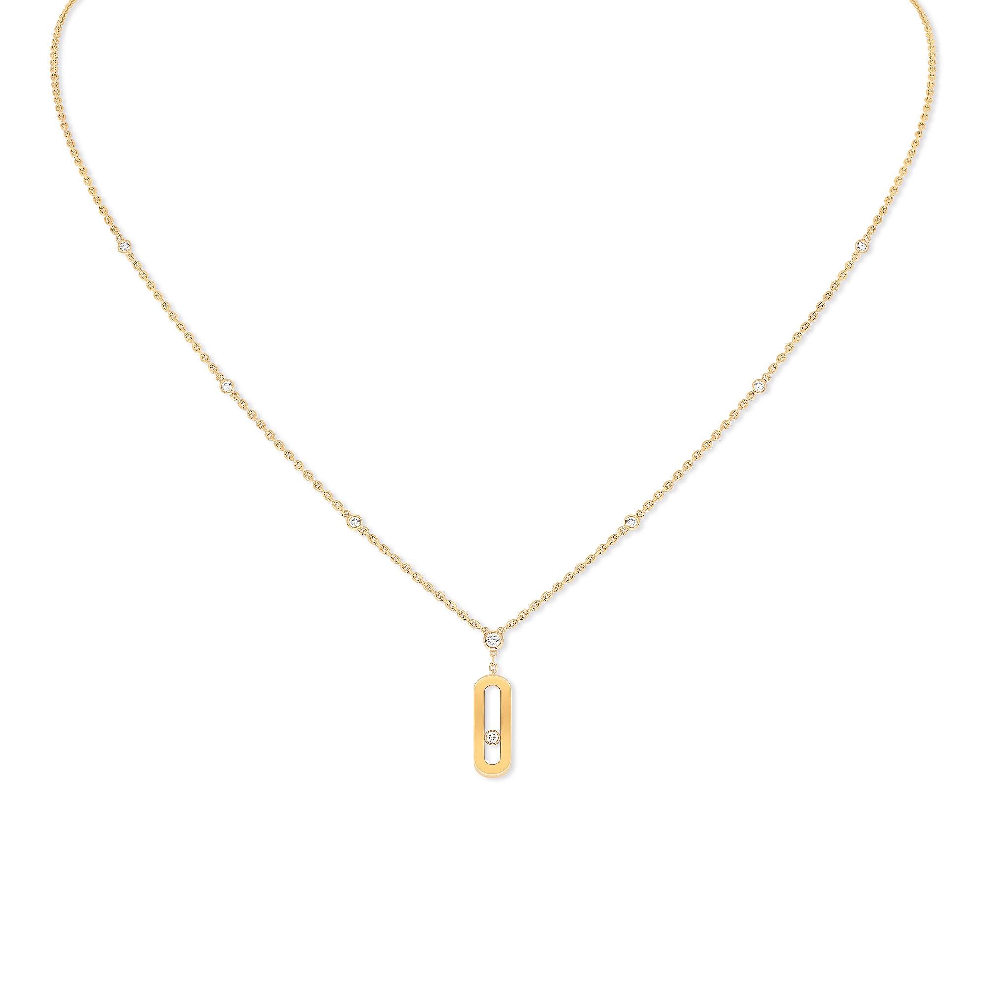 Lange Move Uno Halskette, Gelbgold • Diamant von Messika (10111-YG)