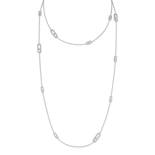 Lange Move Uno Halskette, Weißgold • Diamant von Messika (11324-WG)