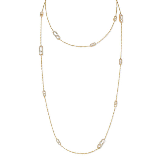 Lange Move Uno Halskette, Gelbgold • Diamant von Messika (11324-YG)