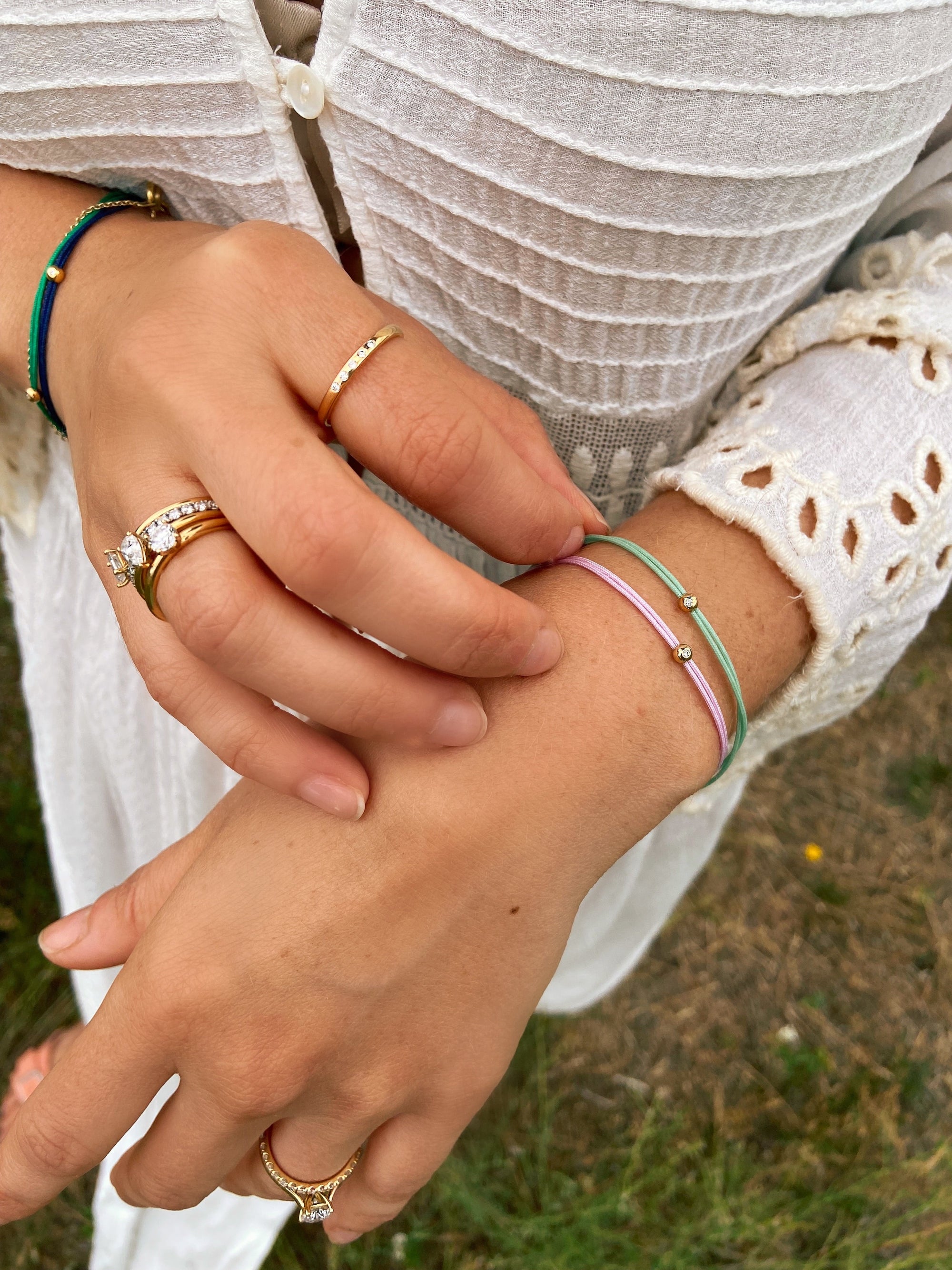 Lio Small Armband, Recyceltes Gold & Labordiamant