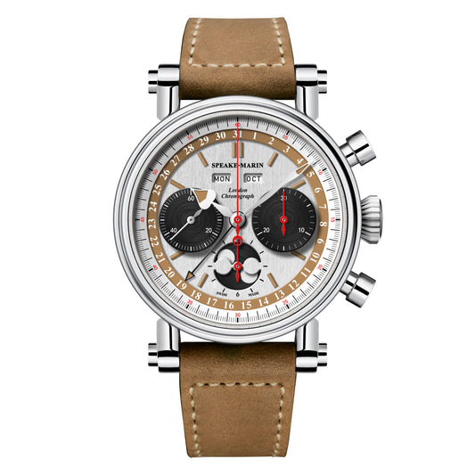 London Chronograph Triple Date - Beige Dial, Silber von Speake-Marin (514208050)