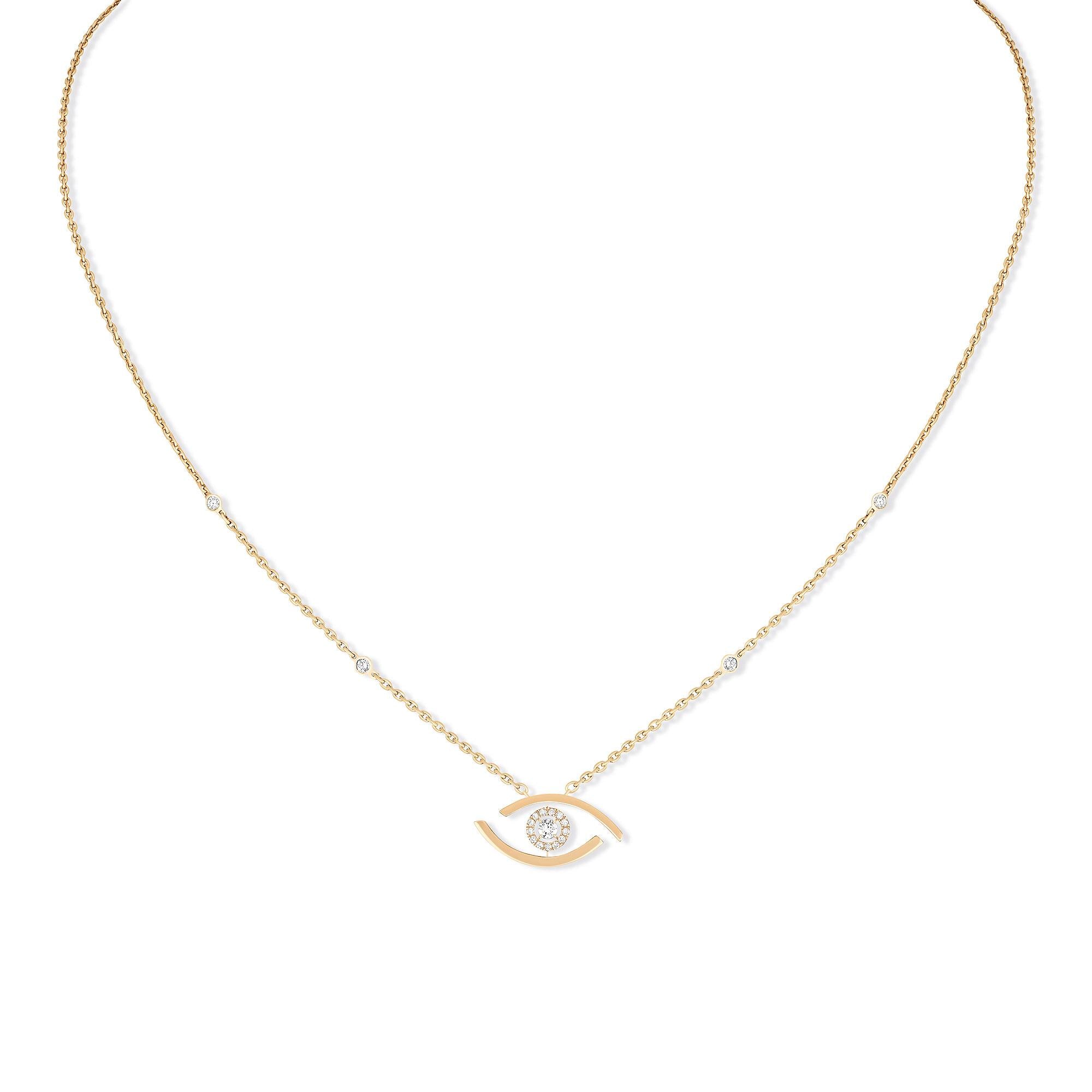 Lucky Eye Halskette, Gelbgold • Diamant von Messika (07524-YG)