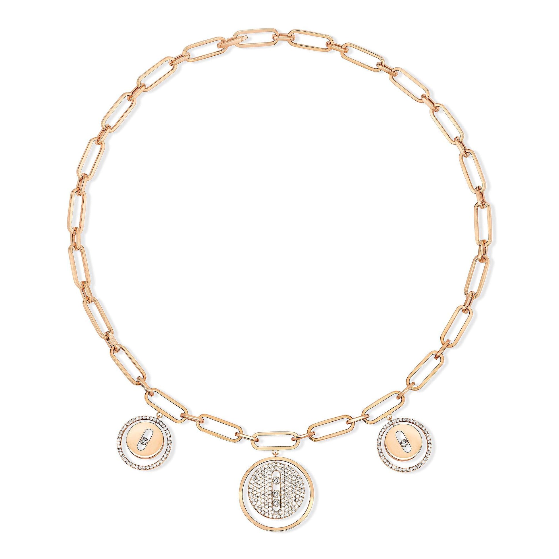 Lucky Move Charms Choker Kette, Bicolor-Gold • Diamant von Messika (11972-PG)