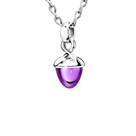 MIKADO Bouquet Anhänger Amethyst, Weißgold & Lederband von Tamara Comolli (P-MB-Am-wg) online kaufen