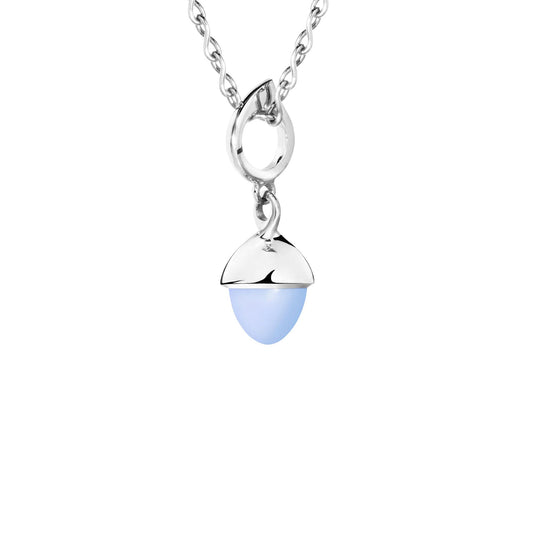 MIKADO Flamenco Anhänger Blauer Chalcedon, Weißgold von Tamara Comolli (P-MFL-ChBl-wg) online kaufen