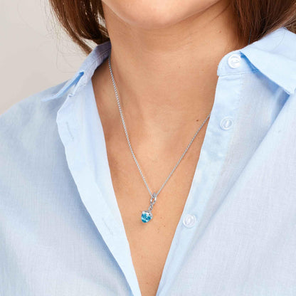 MIKADO Flamenco Anhänger blauer Swiss Topas, Weißgold von Tamara Comolli (P-MFL-ToSw-wg) online kaufen