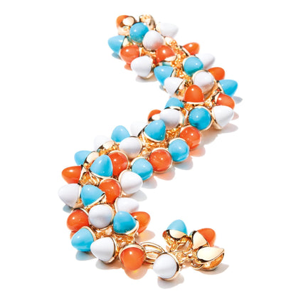 MIKADO Flamenco Armband Capri, Roségold • Edelsteine von Tamara Comolli (B-MFL-Cap-rg)