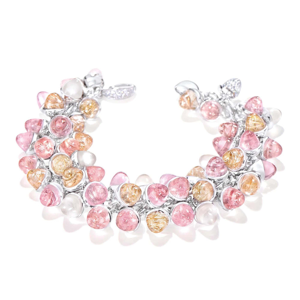 MIKADO Flamenco Armband Champagne, Weißgold • Edelsteine von Tamara Comolli (B-MFL-Cha-p-wg)