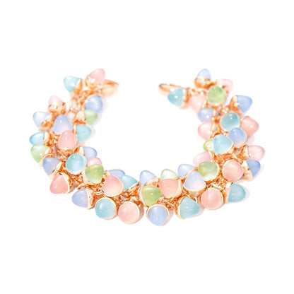 MIKADO Flamenco Armband Palm Beach, Roségold • Chalcedon von Tamara Comolli (B-MFL-PB-rg)