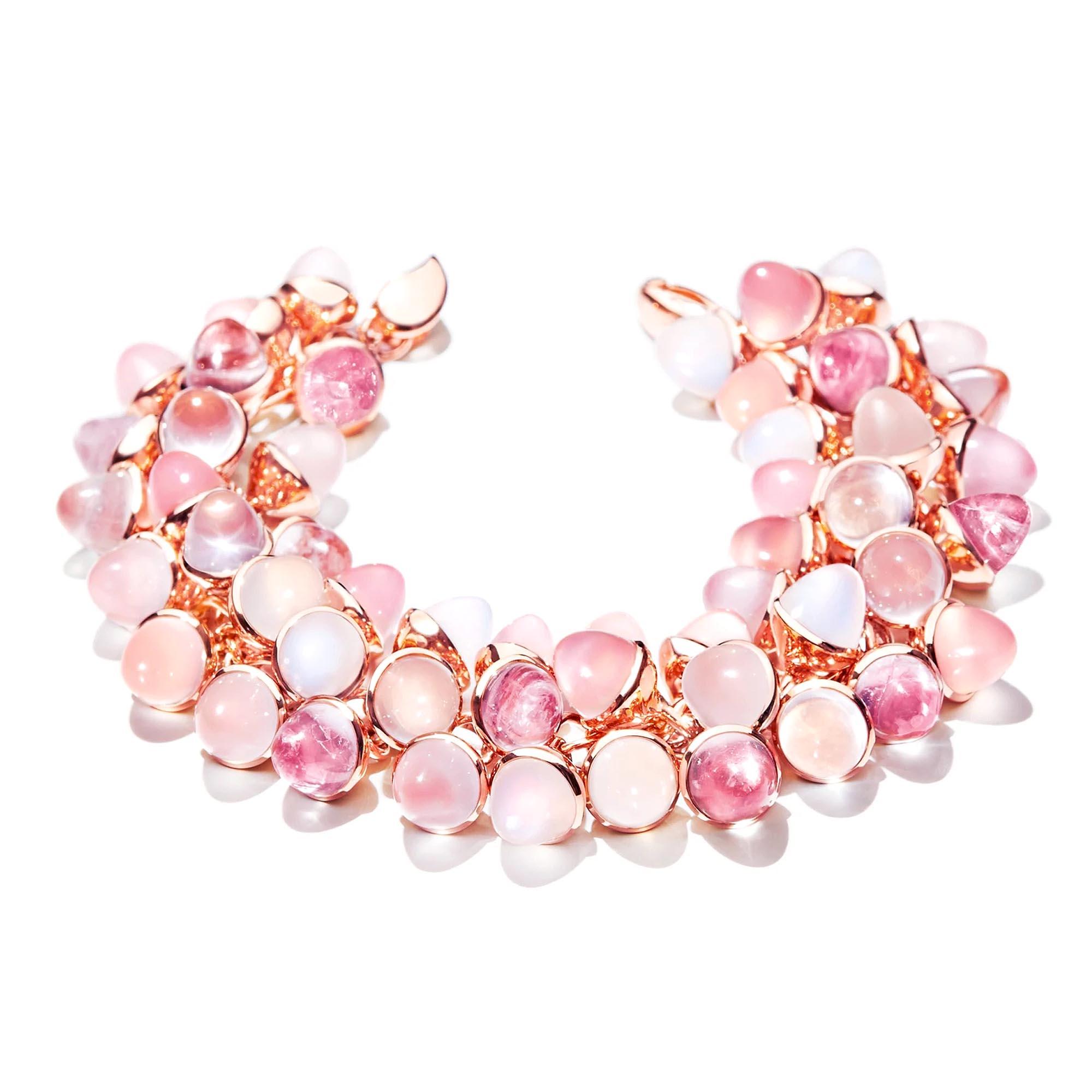 MIKADO Flamenco Armband Romance, Roségold • Edelsteine von Tamara Comolli (B-MFL-Rom-rg)