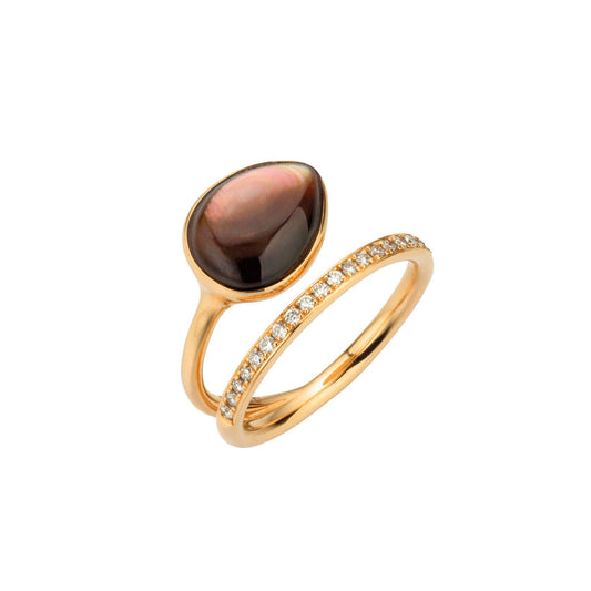 Melange Ring, Roségold • Diamant • Perlmutt von Gellner (5-23428-02)