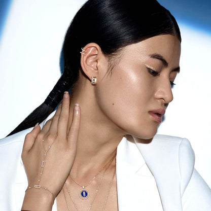 Move Romane Mini Creolen, Bicolor-Gold • Diamant von Messika (07178-PG)