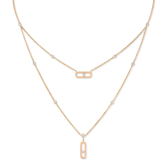 Move Uno 2 Rangs Kette, Roségold • Diamant von Messika (08852-PG)