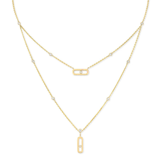 Move Uno 2 Rangs Kette, Gelbgold • Diamant von Messika (08852-YG)