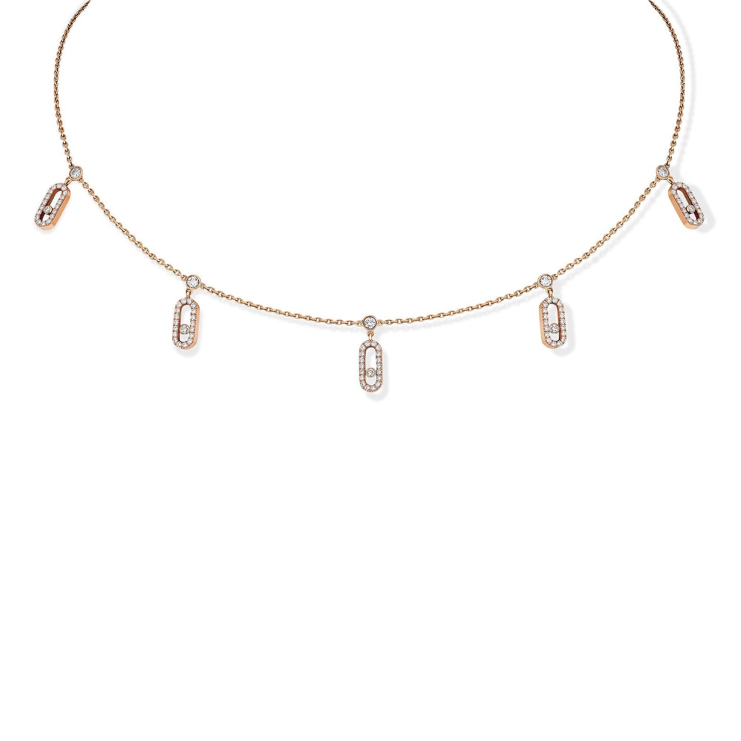 Move Uno Choker Kette mit Quasten, Roségold • Diamant von Messika (12150-PG)