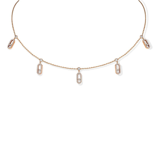 Move Uno Choker Kette mit Quasten, Roségold • Diamant von Messika (12150-PG)