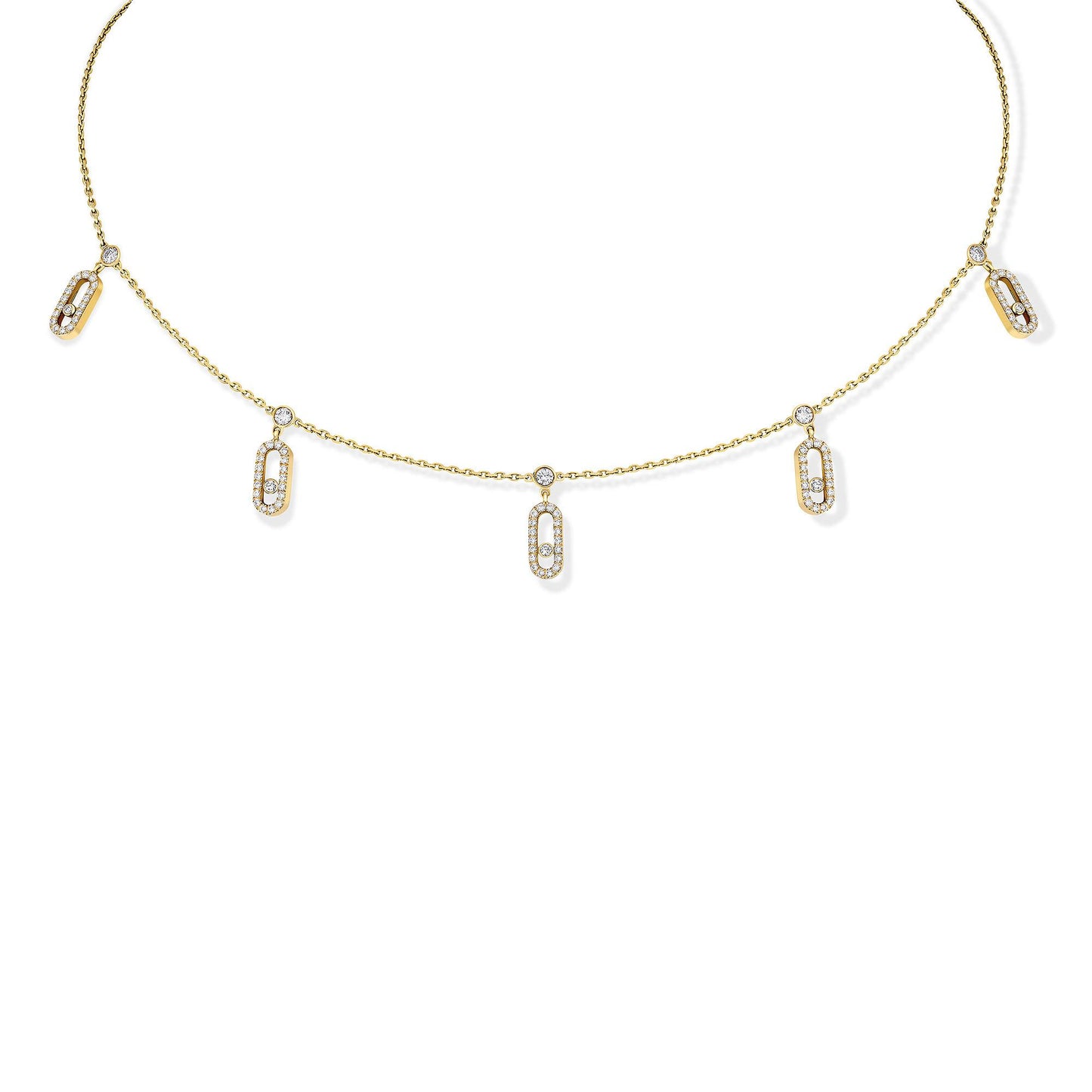 Move Uno Choker Kette mit Quasten, Gelbgold • Diamant von Messika (12150-YG)