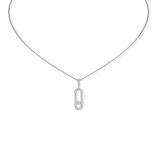 Move Uno Kette GM, Weißgold • Diamant von Messika (12058-WG)