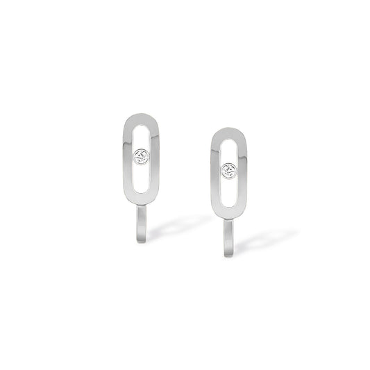 Move Uno Mini-Creolen, Weißgold • Diamant von Messika (10050-WG)