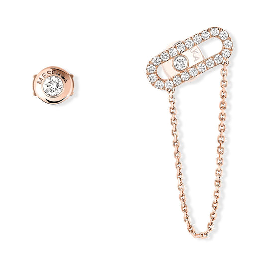 Move Uno Ohrkette und Ohrstecker, Roségold • Diamant von Messika (12146-PG)