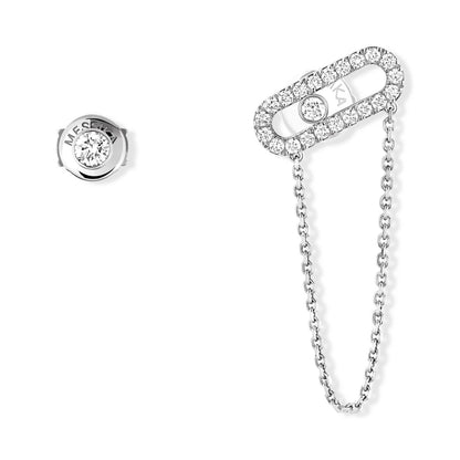 Move Uno Ohrkette und Ohrstecker, Weißgold • Diamant von Messika (12146-WG)