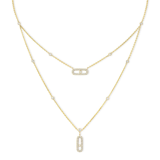 Move Uno Pavée Kette, Gelbgold von Messika (07174-YG) online kaufen