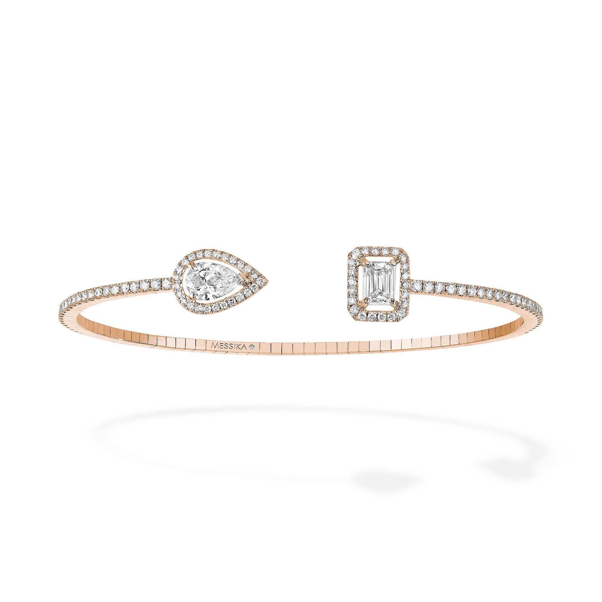 My Twin Skinny X2 Armreif, Roségold • Diamant • Smaragd von Messika (06492-PG)