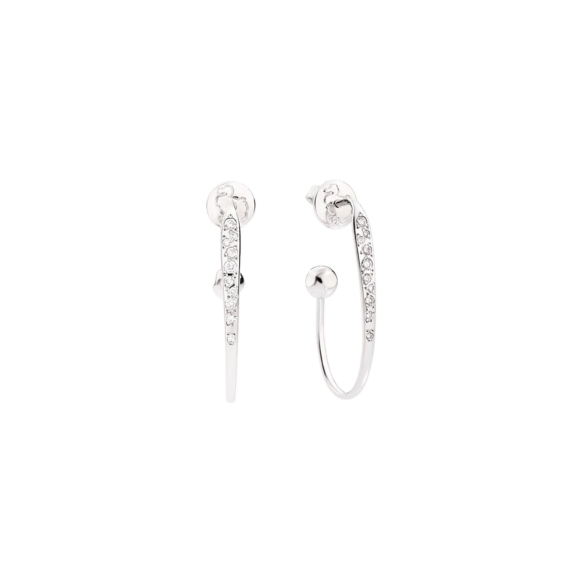 Ohrringe Essentials Precious, Weißgold • Diamant von DoDo (DOC0010-OHOOS-DB0OB)