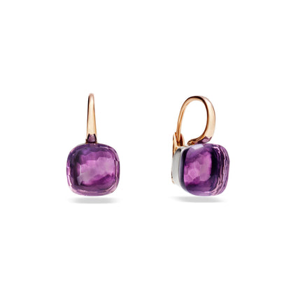 Ohrringe Nudo, Bicolor-Gold • Amethyst von Pomellato (POA1070O6000000OI)