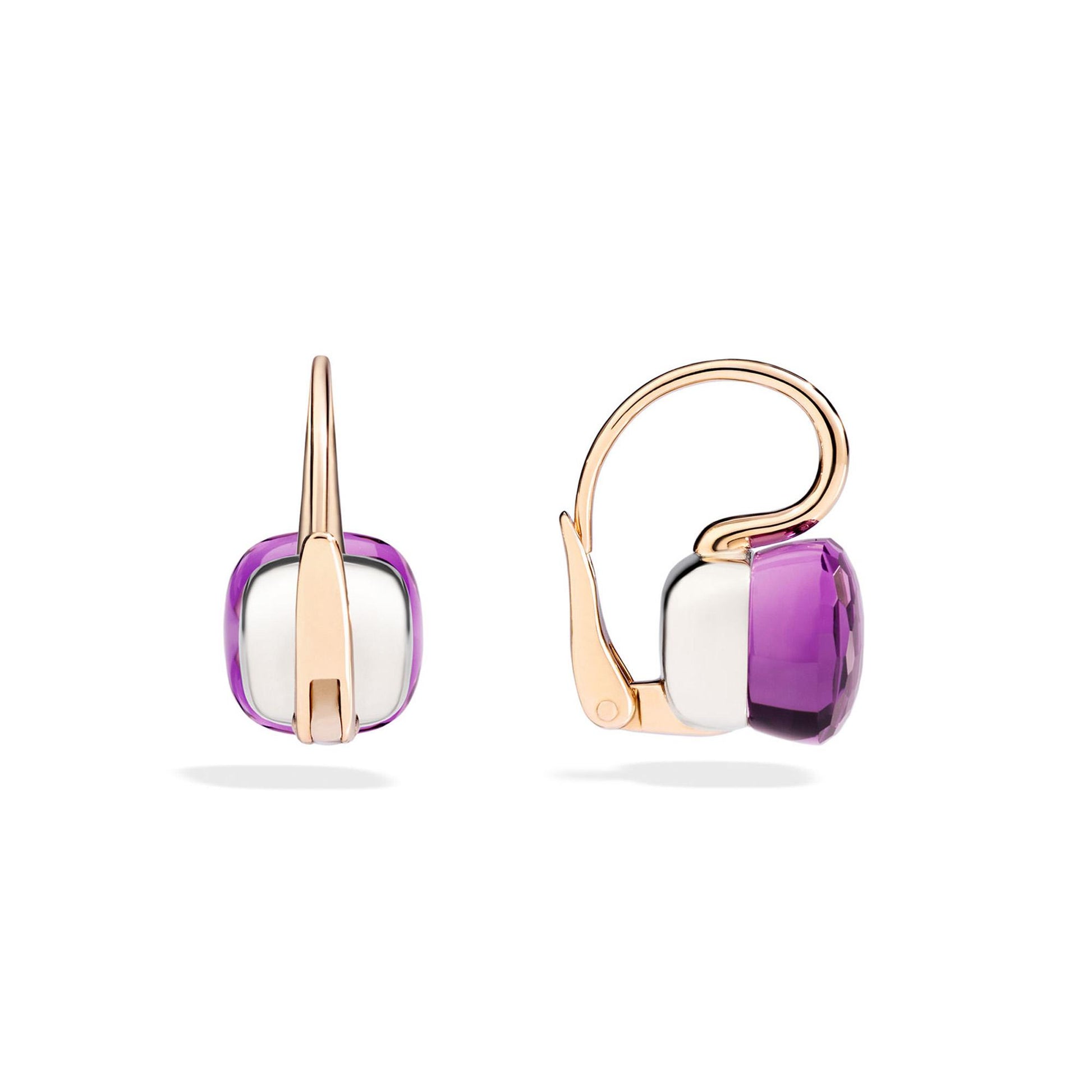 Ohrringe Nudo, Bicolor-Gold • Amethyst von Pomellato (POA1070O6000000OI)