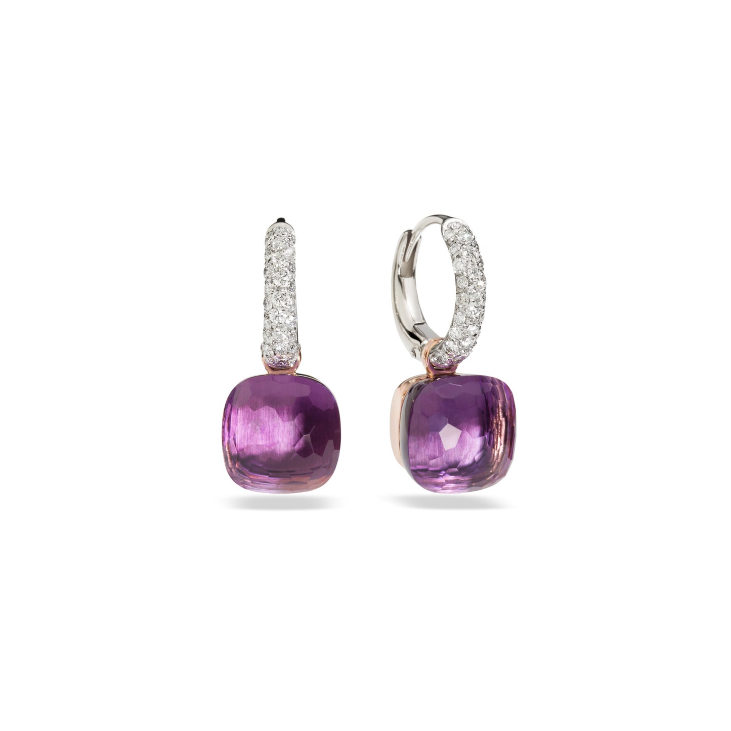 Ohrringe Nudo, Roségold • Amethyst • Diamant von Pomellato (POB4010O6000DB0OI)