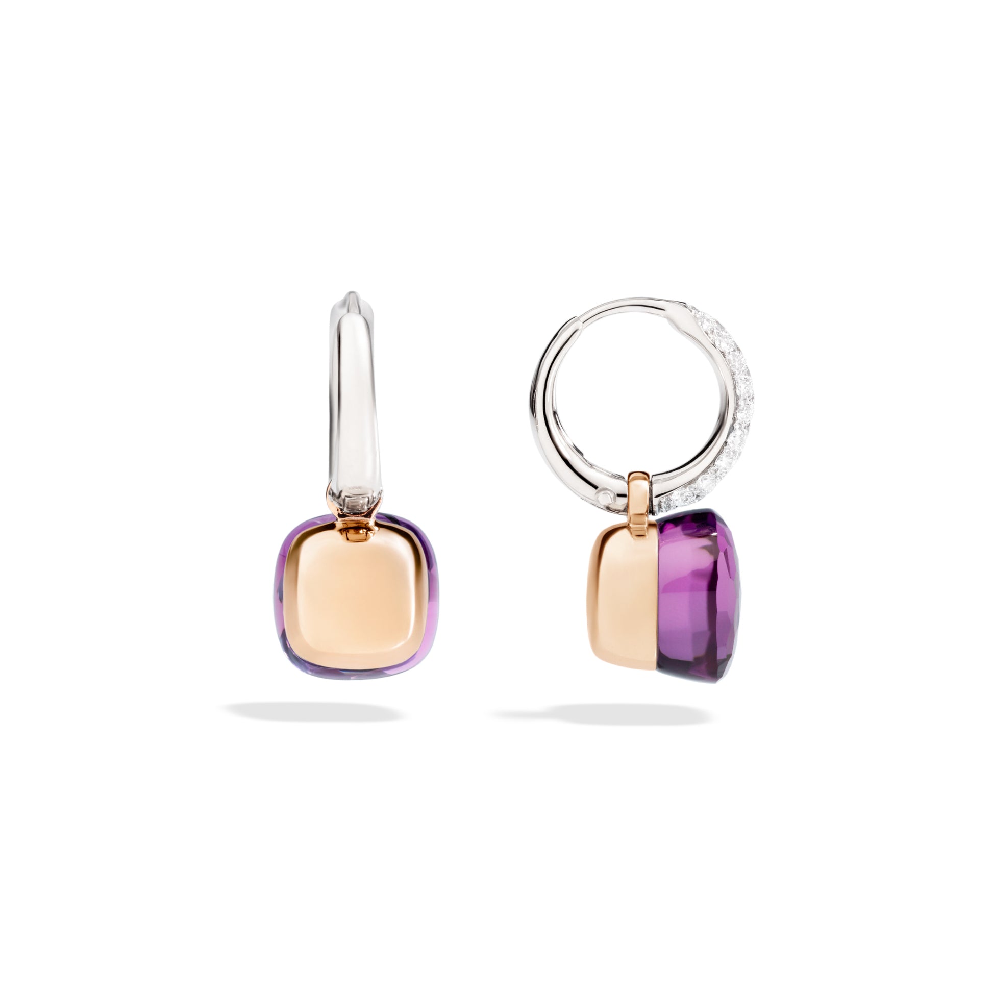 Ohrringe Nudo, Roségold • Amethyst • Diamant von Pomellato (POB4010O6000DB0OI)