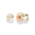 Ohrringe Nudo Petit, Rosé- und Weißgold mit weißem Topas (POB6010O6000000TB)