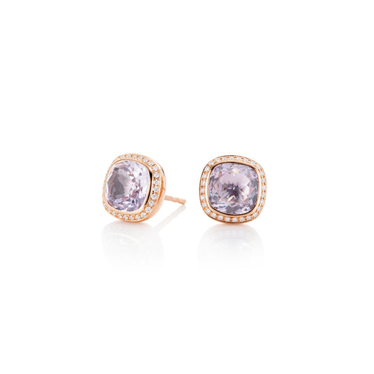 Ohrstecker Twinkle Balloon, Roségold • Amethyst • Diamant von Capolavoro (OS9AMF01024)