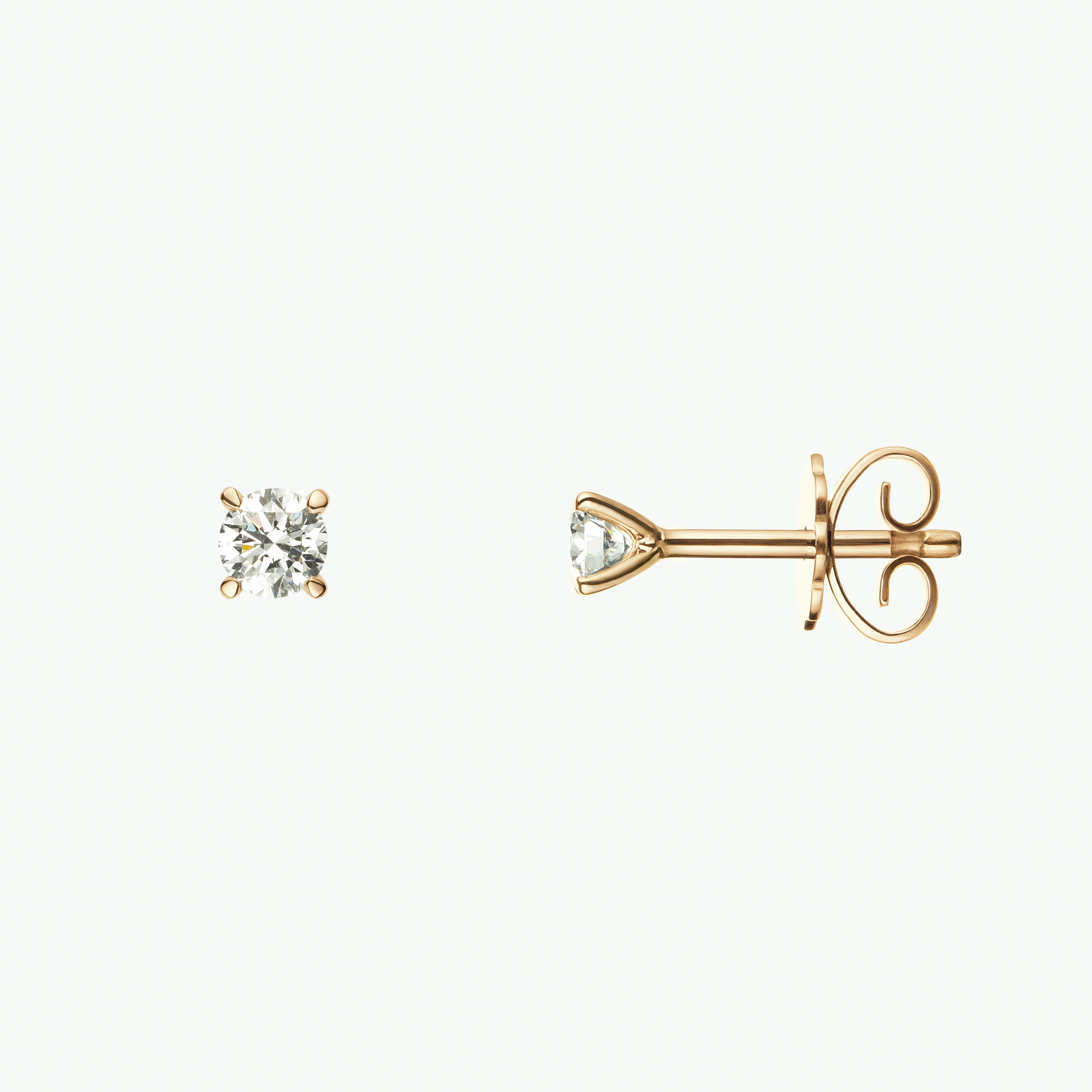 Diana Ohrstecker, recyceltes Gold & Labordiamant