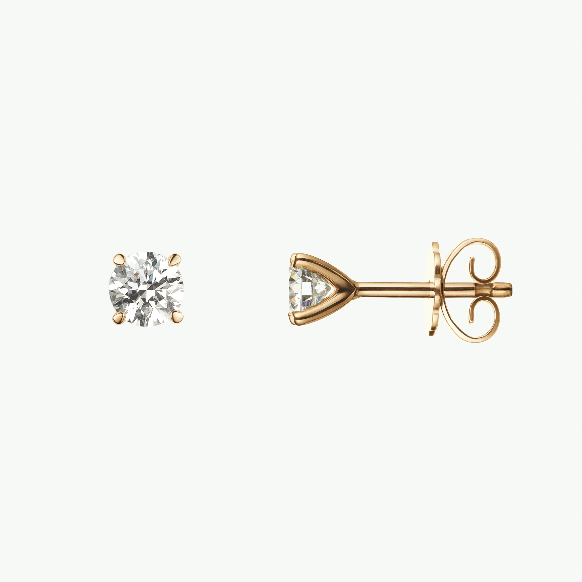 Diana Ohrstecker, recyceltes Gold & Labordiamant